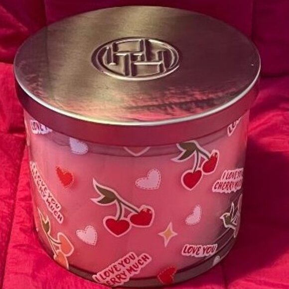 I LOVE YOU CHERRY MUCH CANDLE W/ CHERRY & STRAWBERRY & CINNAMON STICK - Picture 3 of 4
